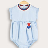 Crocheted Baby Overalls - Light Blue