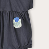 Crocheted Baby Overalls - Navy