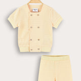 Double Button Baby Set - Yellow