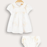 Baby Bow Tie Dress - Beige
