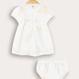 Baby Bow Tie Dress - Beige