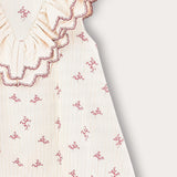 Printed dress with built-in bottoms - pink