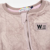 Fleece overalls with zipper - purple