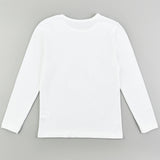 Girls' Shirt with Keyhole and Bow - Cream