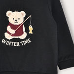 חולצת פרנץ' טרי עם דובי - שחור | יוניסקס בייבי | פסטל בלו | תמונה 2