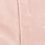 Babygrow velour+frosted stripe finish - pink