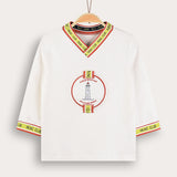 Polo Top + Logo - Beige