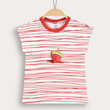 Baby shirt with popsicle - red