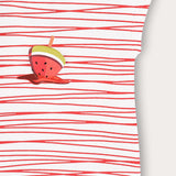 Baby shirt with popsicle - red