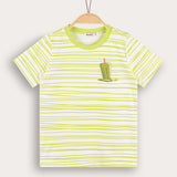 Printed T-shirt with popsicle - gray
