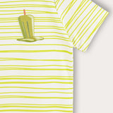 Printed T-shirt with popsicle - gray