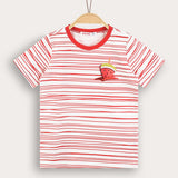 Printed T-shirt with popsicle - Red