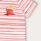 Printed T-shirt with popsicle - Red