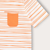 Slim-fit shirt with thin stripes - orange