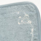Towel apron with embroidery - light blue