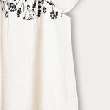 Romper with muslin sleeves - black