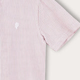 Striped button-down shirt - cherry
