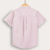 Striped button-down shirt - cherry