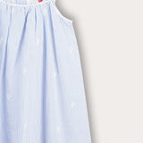 Striped halter top - light blue