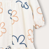 Floral embroidered dress - blue