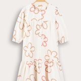 Floral embroidered dress - pink