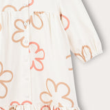 Floral embroidered dress - pink