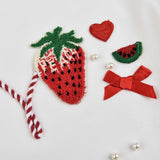 Lace-up & Patches Top - Red