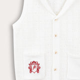 Crochet cardigan - red