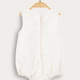 Embroidered Wrap Overalls - Blue