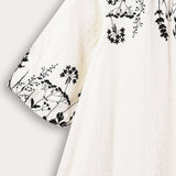 Floral print dress - black