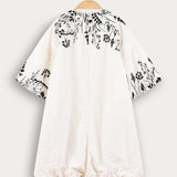 Floral print dress - black