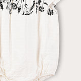 Romper with muslin sleeves - black