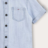 Buttoned denim shirt - light blue
