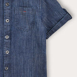 Button-down denim shirt - blue