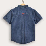 Button-down denim shirt - blue