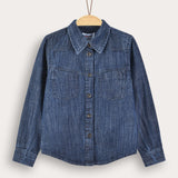Button-down denim shirt - blue