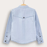 Button-down denim shirt - light blue