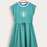 Dress with logo - green