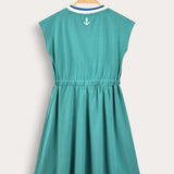 Dress with logo - green