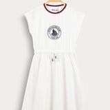 Dress with logo - beige