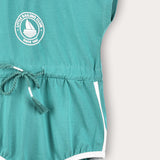 Overalls with drawstring - green