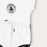 Overalls with drawstring - cream