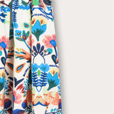 Summer print strapless sarafan - blue
