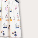 Summer print strapless sarafan - yellow