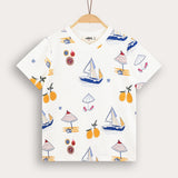 Printed T-shirt - Cream/Yellow