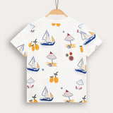Printed T-shirt - Cream/Yellow