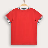 Boys' shirt with boat pocket - Burgundy