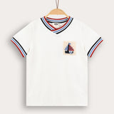 Boys' shirt + boat pocket - beige