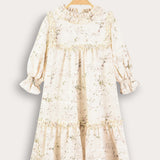 Floral tiered dress - green