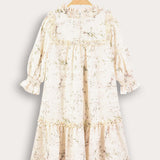 Floral tiered dress - green